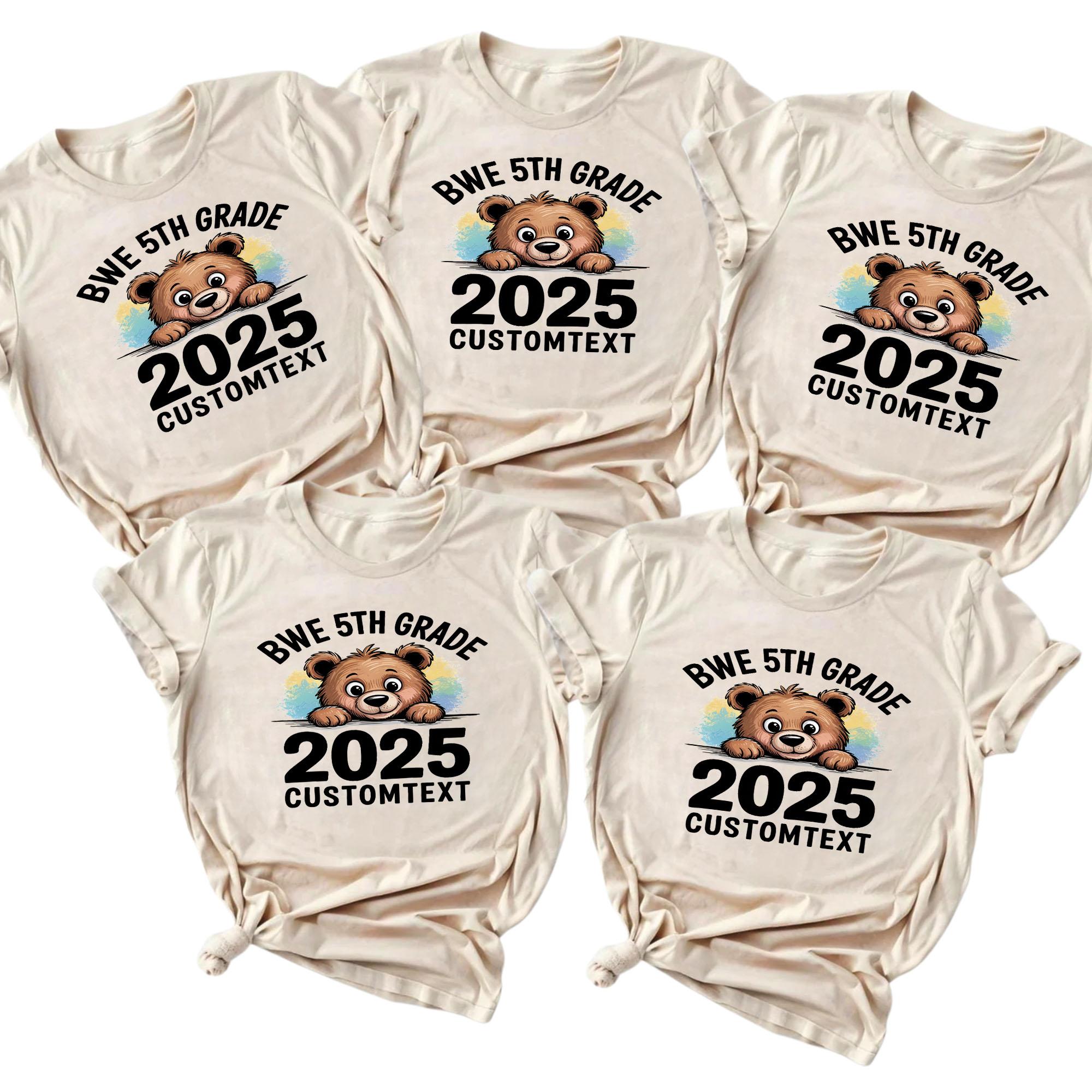 Cute Bear Mascot – 5th Grade Custom Class of 2025 Graduation Tee cute bear mascot 5th grade custom class of 2025 graduation tee style 2 thumb 6
