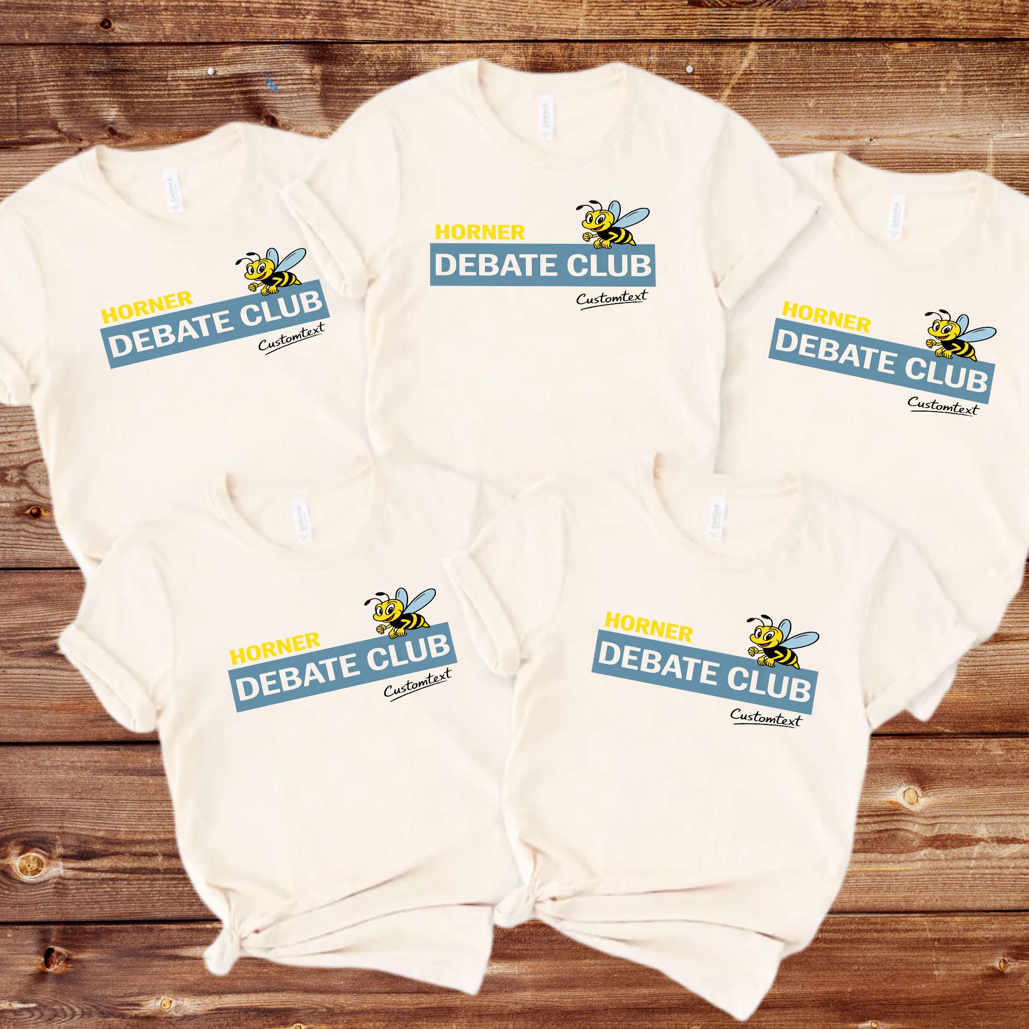 Cute Bee Debate Club Shirt – Horner Custom Team Style Tee cute bee debate club shirt horner custom team style tee style 1 thumb 142