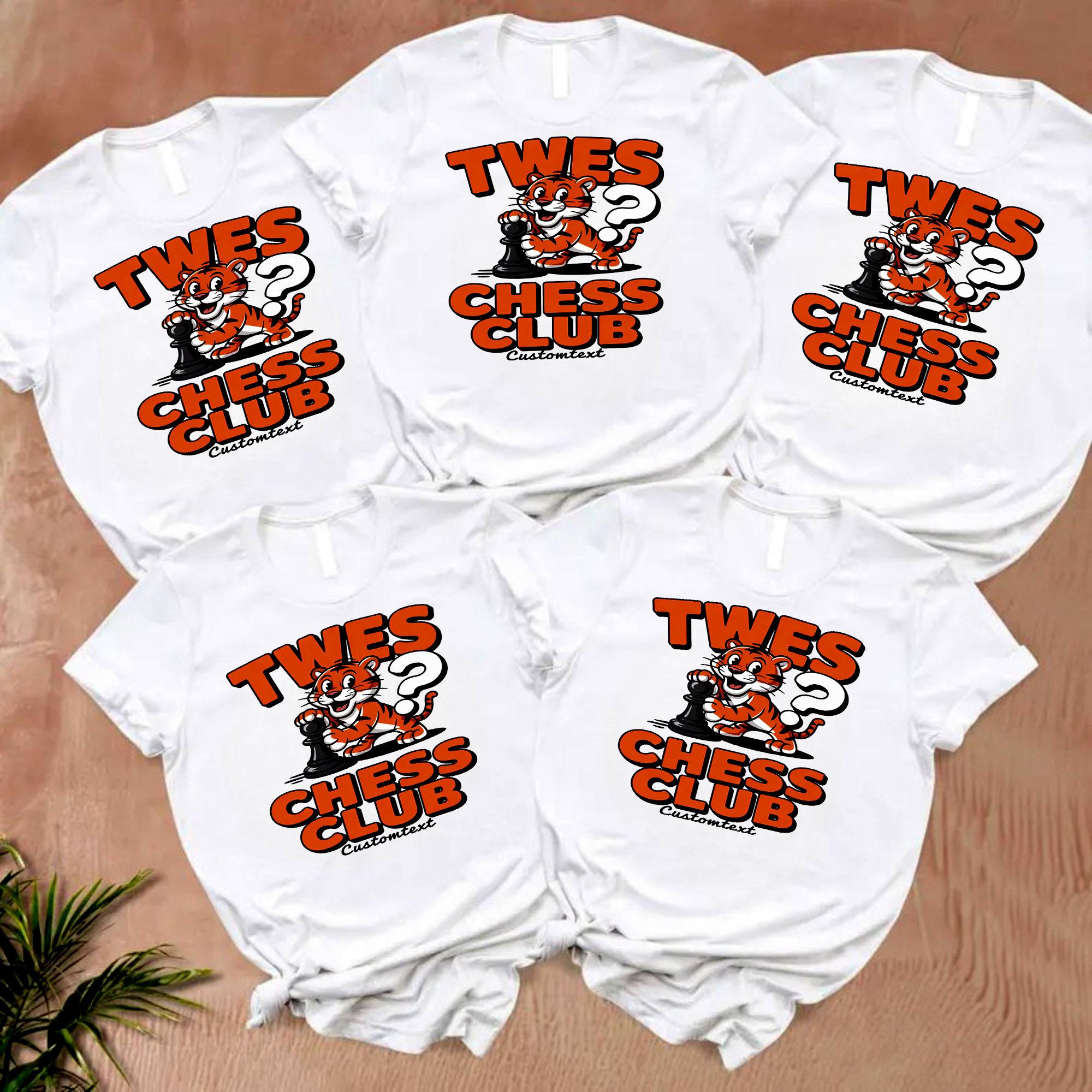 Cute Tiger Chess Shirt – TWES Chess Club Fun Custom School Style Tee cute tiger chess shirt twes chess club fun custom school style tee style 1 thumb 125