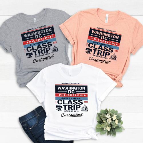 dc philadelphia class trip shirt 2025 senior government tour field adventure tee style 2 thumb 781