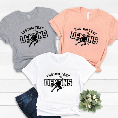 Demons Basketball Club Sport Team T-shirt – Urban Jump Style Mascot Logo