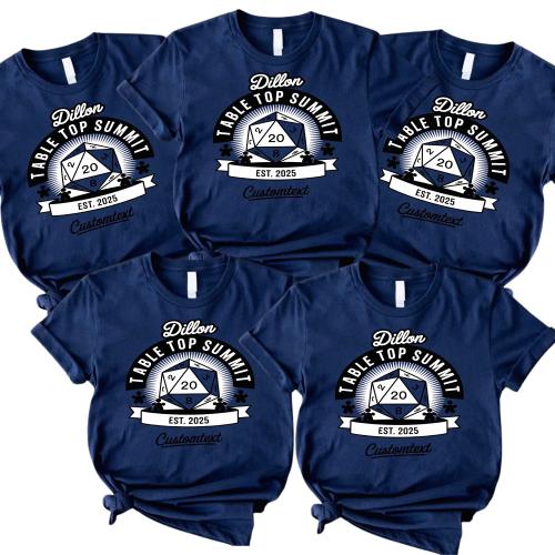 Dillon Table Top Summit Shirt – D20 Dice Club Strip Shirt, Retro RPG Gamer Style