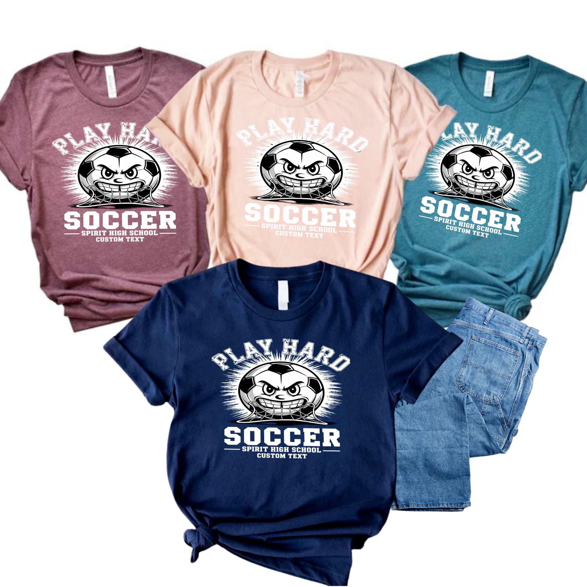Distressed Varsity Soccer Club Sport Team T-shirt – Spirit High Play Hard Edition distressed varsity soccer club sport team t shirt spirit high play hard edition style 1 thumb 443