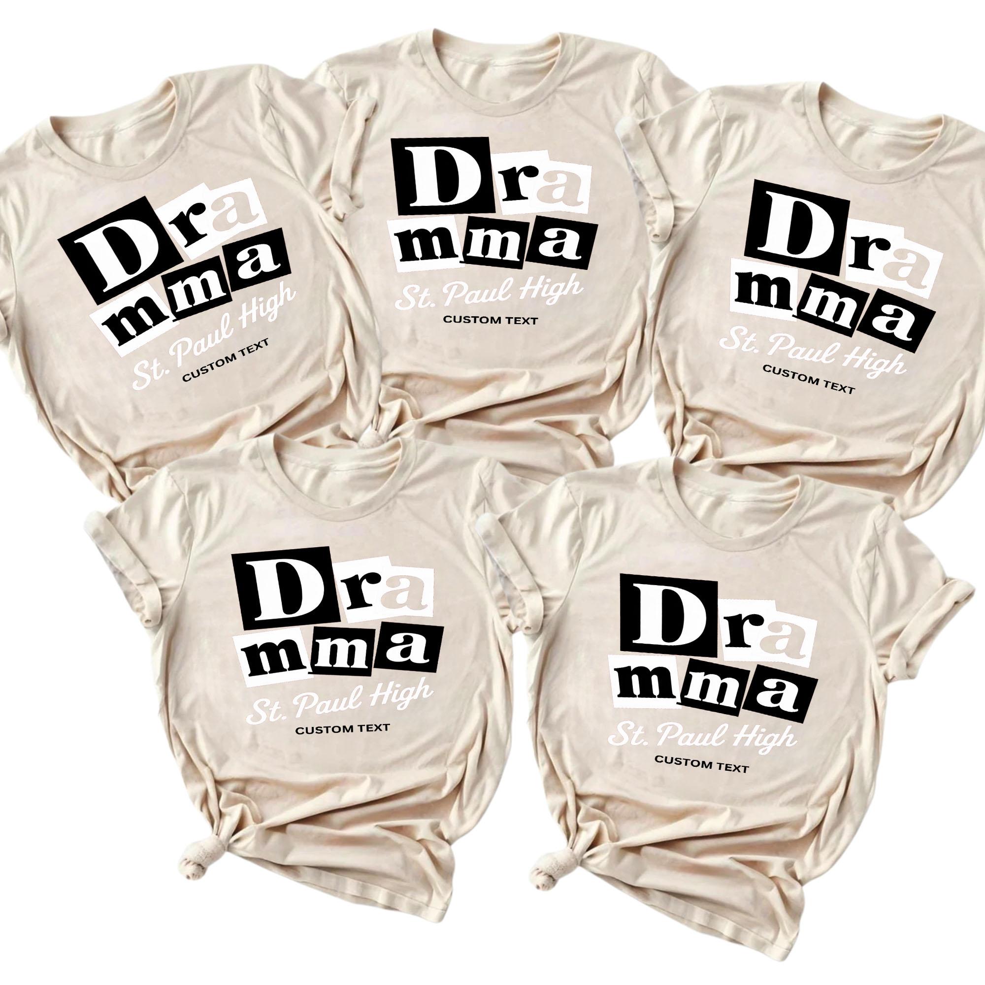 DRA-MMA Drama Club Shirt – Retro Bold Theater Fighter Style Custom Tee t-shirt dra mma drama club shirt retro bold theater fighter style custom tee t shirt style 2 thumb 106