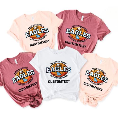 Eagles Basketball Club Sport Team T-shirt – Macon High 2025 State Tournament Tee