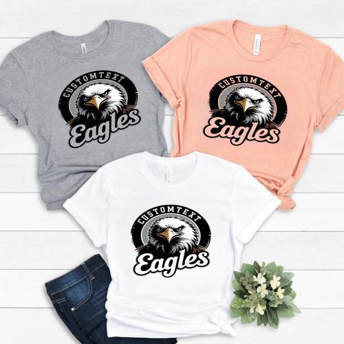 Eagles Mascot Shirt – Grunge Retro Varsity Tee
