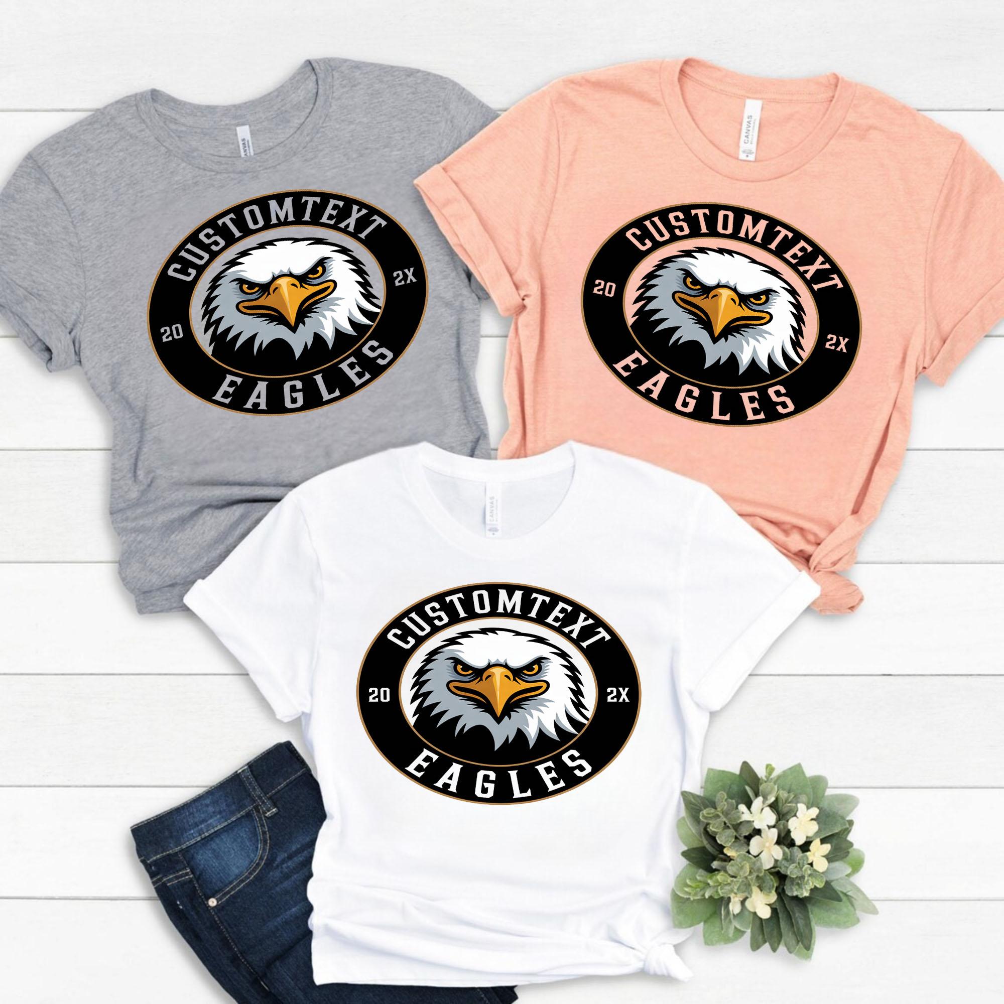 Eagles Mascot Varsity T-Shirt – Personalized School Team Spirit Logo Tee eagles mascot varsity t shirt personalized school team spirit logo tee style 1 thumb 720