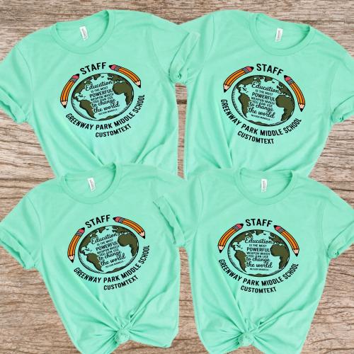 Education Is The Most Powerful Weapon Staff Shirt – Custom Teacher Vintage Tee
