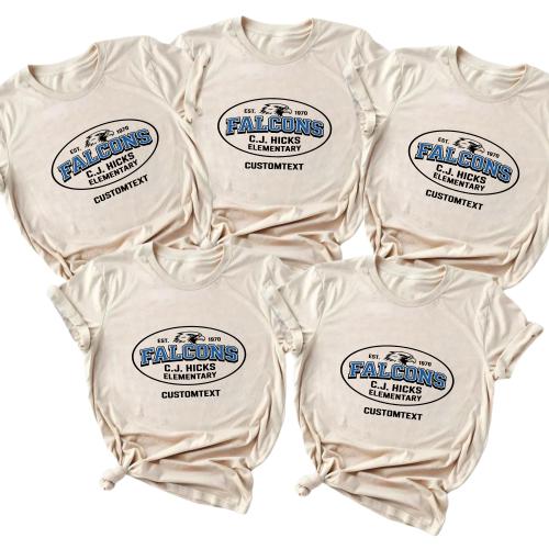 Falcons Class Shirt – C.J. Hicks Elementary Custom School Tee