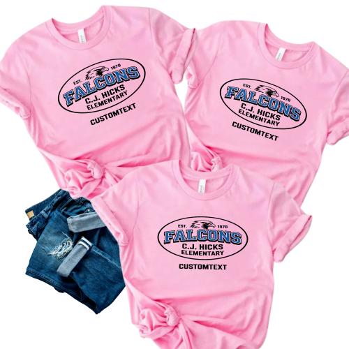Falcons Class T-shirt – Class Shirt Designs Varsity C.J. Hicks Elementary Custom Tee