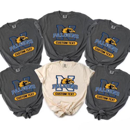 Falcons Mascot Team T-Shirt – Elementary School US Varsity Spirit Tee