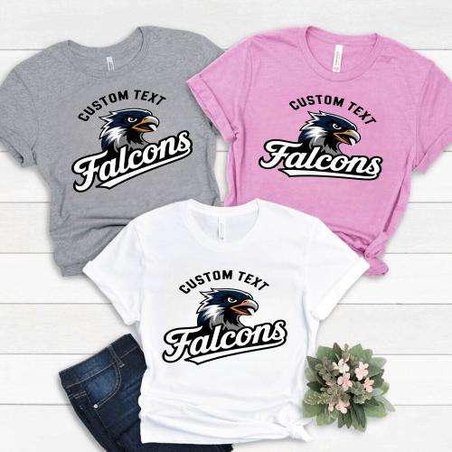 Falcons Varsity Spirit Shirt – Custom Mascot Logo for School Teams