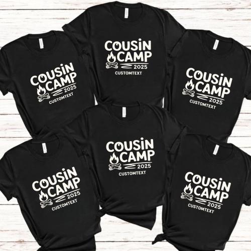 Family Campfire Cousin Camp 2025 Shirt – Custom Trip Adventure Tee
