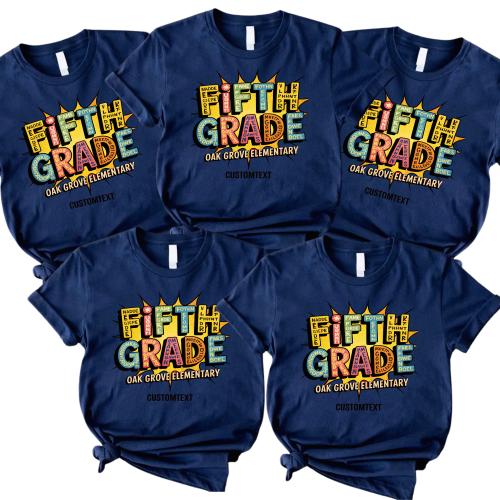 Fifth Grade Name Bubble Shirt – Fun Custom Class Tee for Oak Grove Elementary
