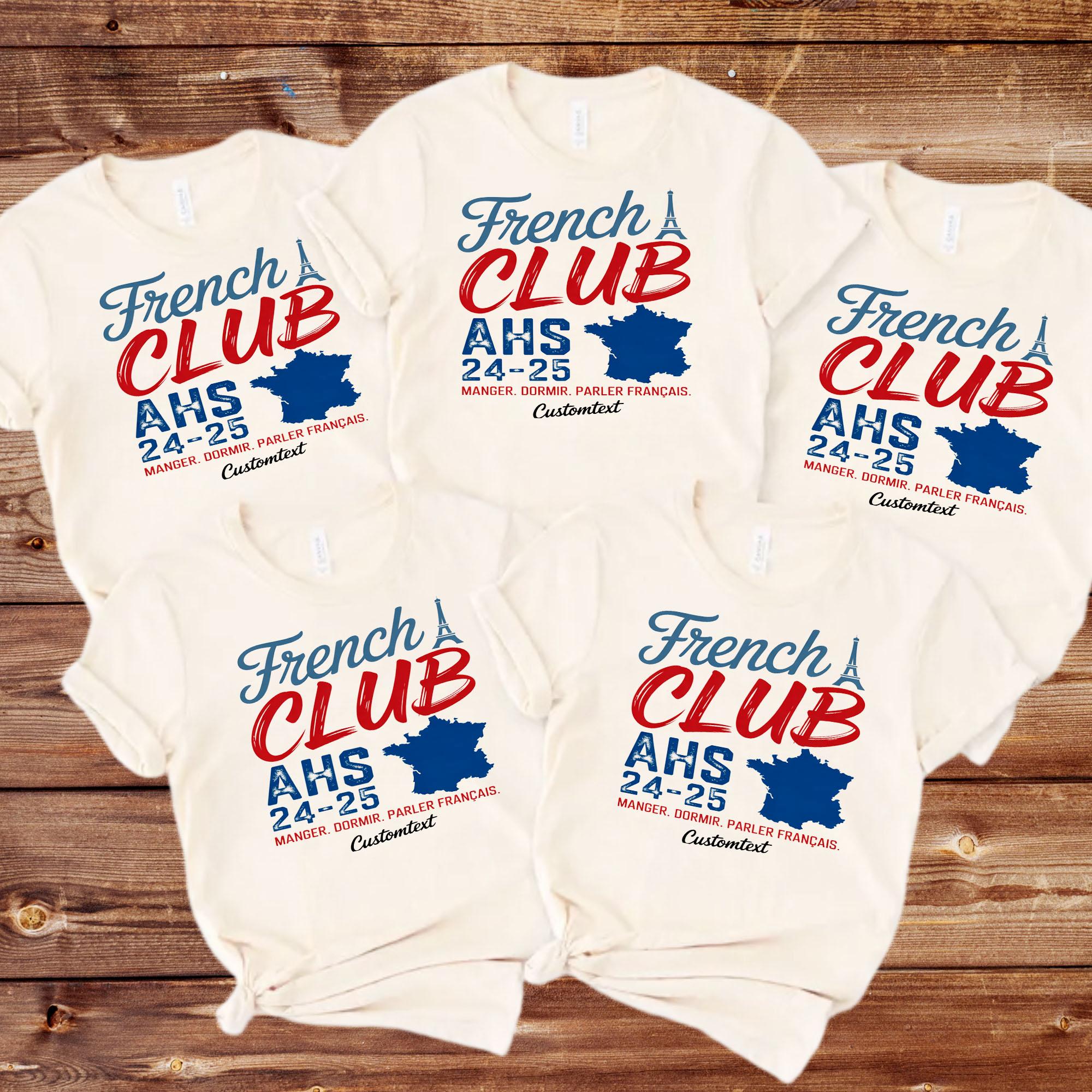 French Club Shirt AHS 2024–25 – Custom Tee with Eiffel Map & French Quote french club shirt ahs 2024 25 custom tee with eiffel map french quote 33 thumb