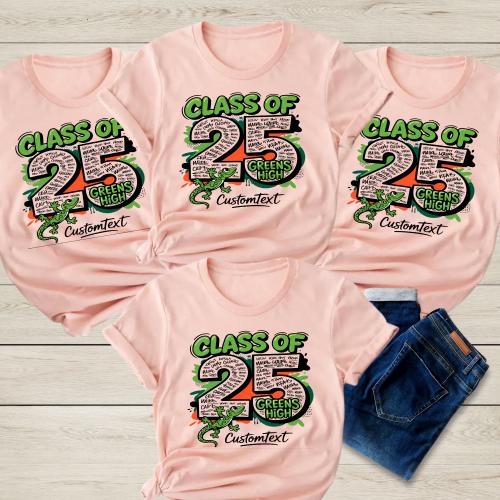 Frog Mascot Senior Class Of 2025 Shirt – Personalized Graduation Tee
