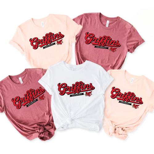 Griffins Varsity Mascot Shirt – Custom School Team Tee