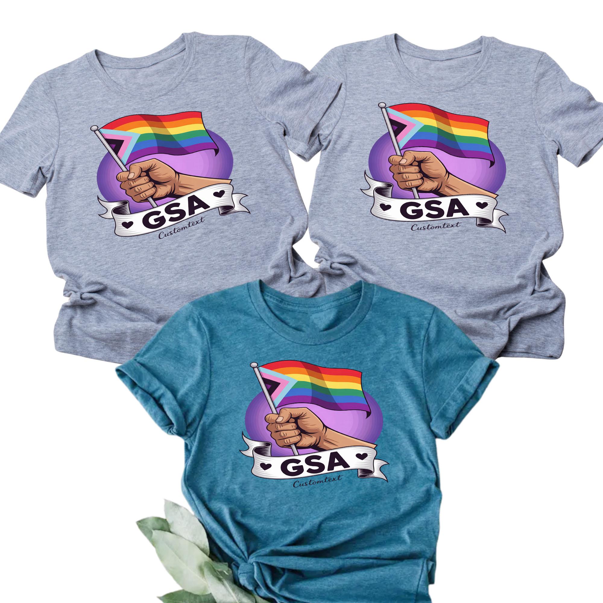 GSA Progress Pride Flag Vintage GSA Club Shirt Custom gsa progress pride flag vintage gsa club shirt custom style 4 thumb 48