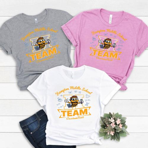 Hampton Math & Science Team Shirt Custom – Fun Retro Club Style with Cute Lab Mascot
