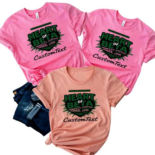 Heart of BETA Shirt – Honesty, Leadership, Service, Love, Character _ Custom Beta Club Shirt, Retro School Style