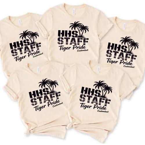 HHS Staff Tiger Pride Shirt Vintage Style Custom Text Photography Teacher Tee