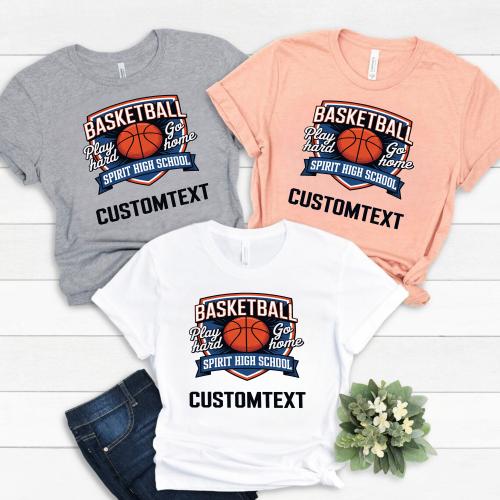 High School Basketball Club Sport Team T-shirt – Retro Spirit CustomText Design