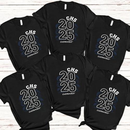 High School Bold Senior Class Of 2025 Shirt – Personalized Graduation Tee