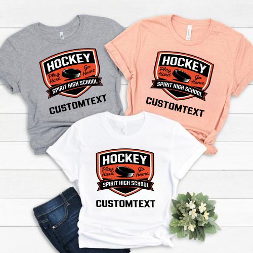 Hockey Sport Team Shield Shirt – Play Hard Varsity Style