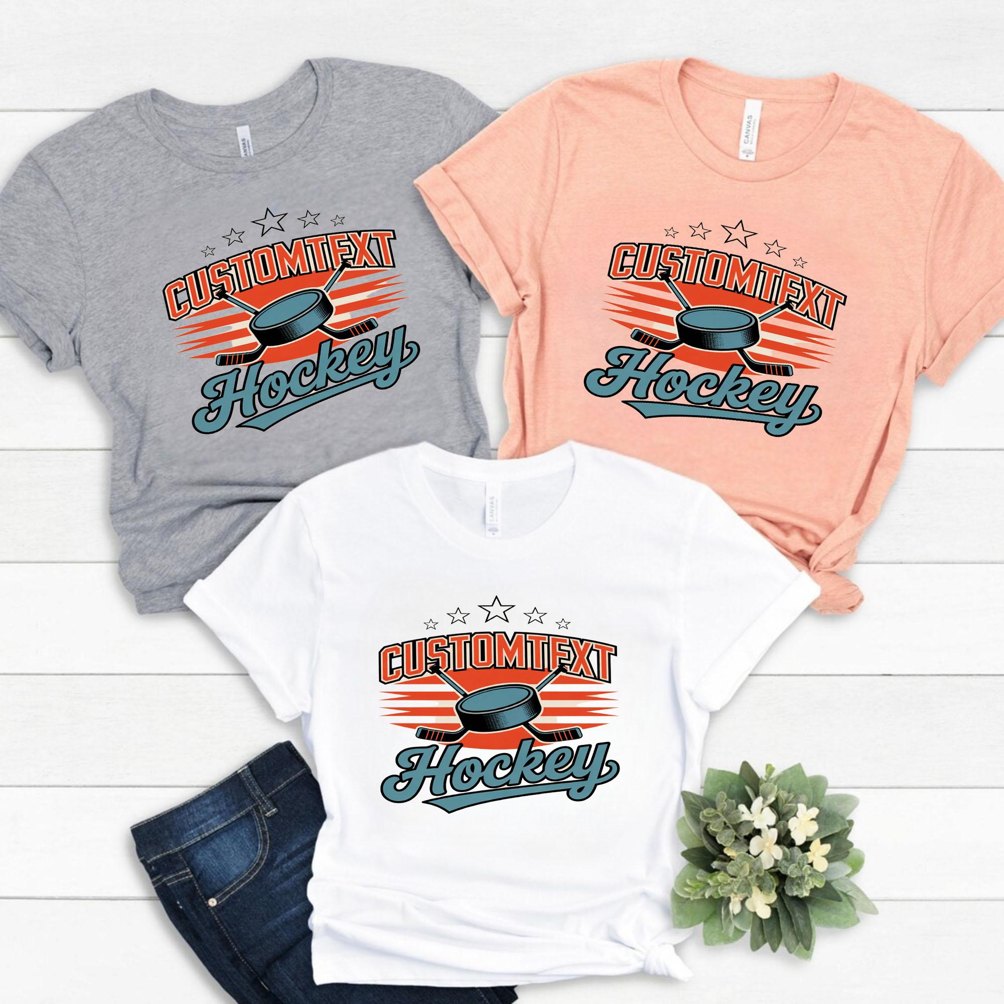 Hockey Varsity Sport Team Shirt – Custom School Name Tee T-shirt hockey varsity sport team shirt custom school name tee t shirt style 2 thumb 321