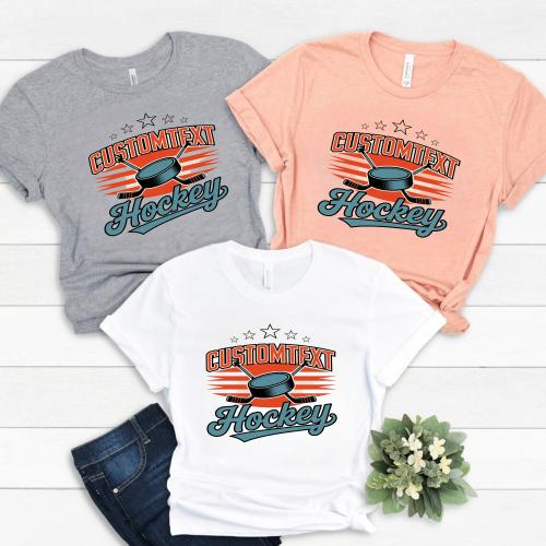 Hockey Varsity Sport Team Shirt – Custom School Name Tee T-shirt
