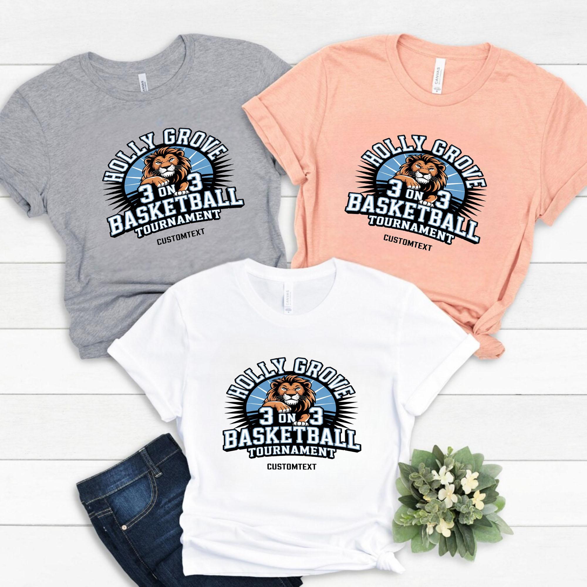 Holly Grove Basketball Tournament Lion Retro Custom Club Sport Team T-Shirt holly grove basketball tournament lion retro custom club sport team t shirt style 2 thumb 268