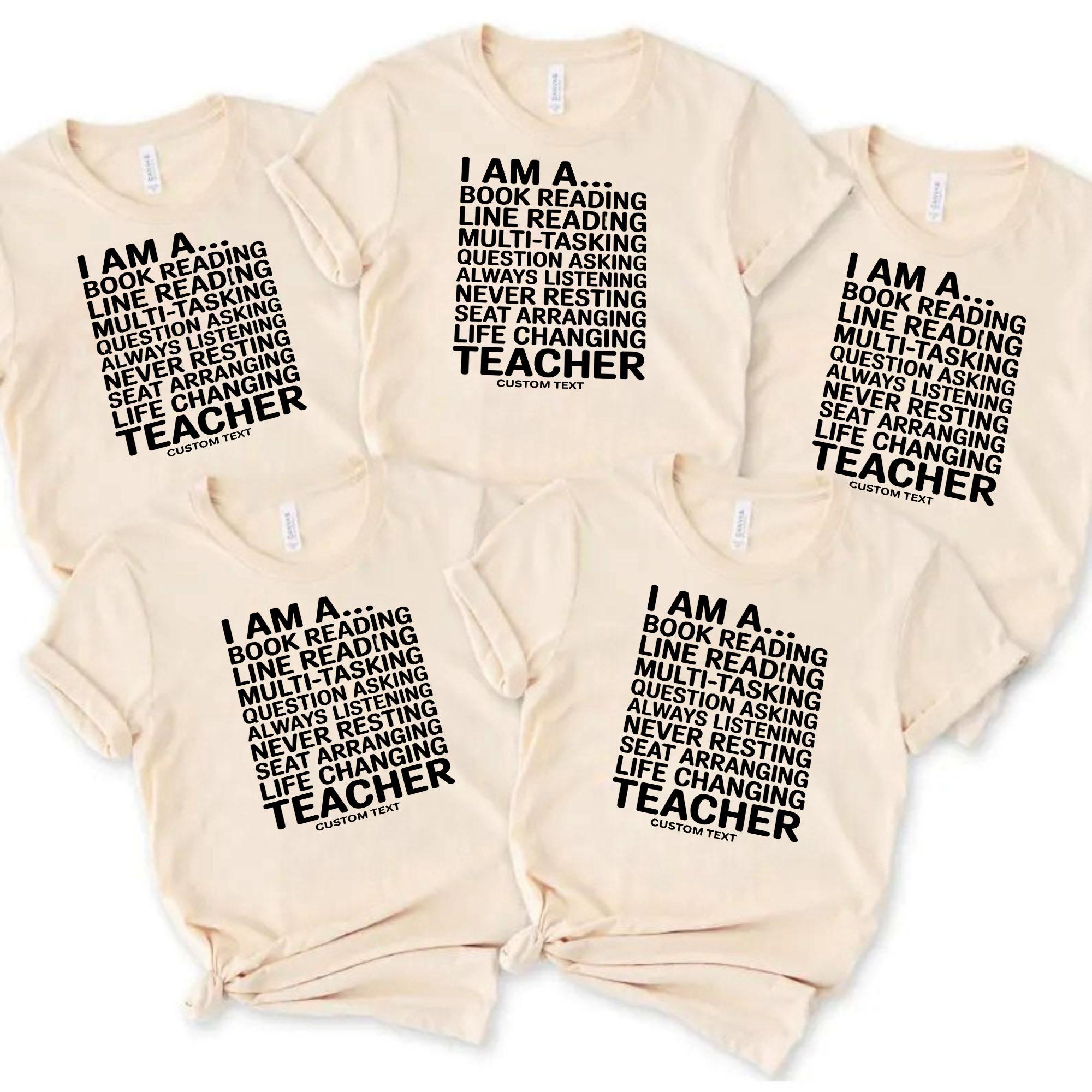 I Am A Book Reading Multi-Tasking Question Asking Always Listening Teacher Staff Shirt i am a book reading multi tasking question asking always listening teacher staff shirt style 2 thumb 655