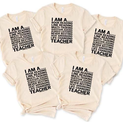 I Am A Book Reading Multi-Tasking Teacher Shirt Fun Quote Custom Staff Tee