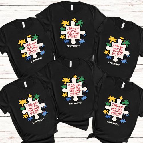 I Like You Just the Way You Are Shirt - Fred Rogers Custom Puzzle Inclusion Tee