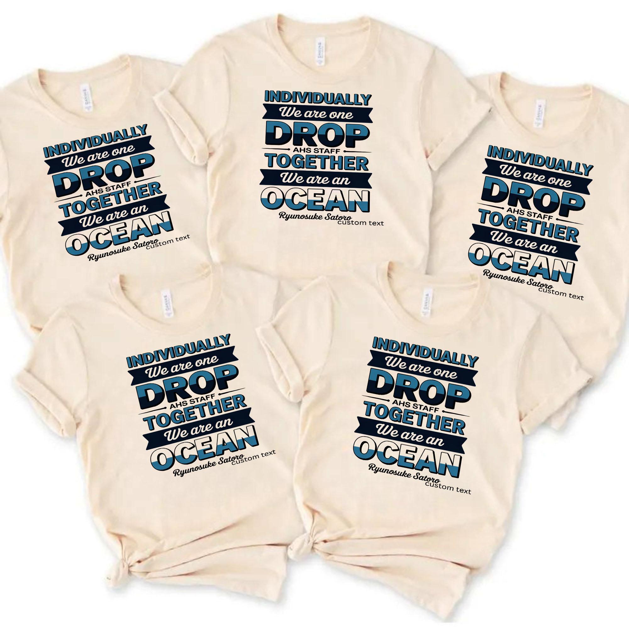 Individually We Are One Drop Together An Ocean AHS Staff Retro Teacher Club Tee individually we are one drop together an ocean ahs staff retro teacher club tee style 2 thumb 658
