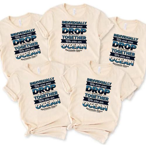 Individually We Are One Drop Together We Are An Ocean AHS Staff Custom Text Retro Club Shirt