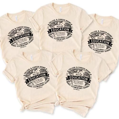 It Is Through Education Kant Quote Shirt - Custom Elementary School Retro Tee