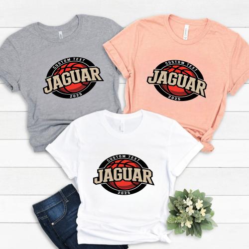 Jaguar Basketball Club Sport Team T-shirt – Custom 2025 Varsity Circle Design