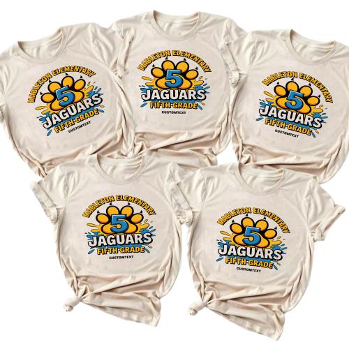 Jaguar Paw 5th Grade Class Shirt – Mableton Elementary Custom Mascot Tee