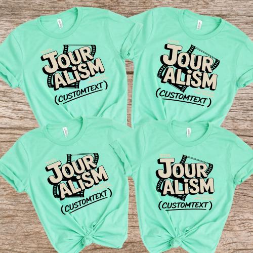 Jourrnalism 2025 shirt – Fun comic style custom yearbook club tee for high school