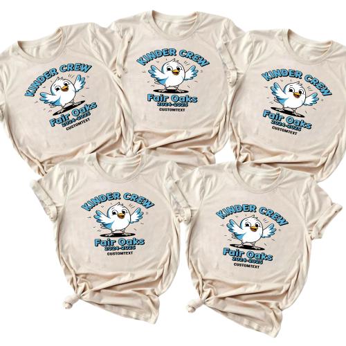 Kinder Crew Class Shirt 2024-2025 – Custom Mascot Bird Tee