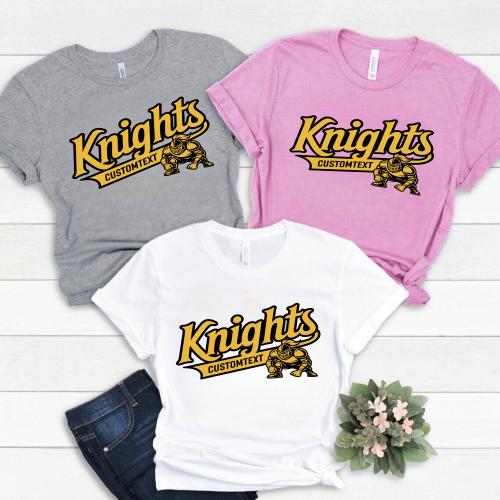 Knights Custom Mascot Tee – Vintage Bold Warrior Team Pride T-Shirt