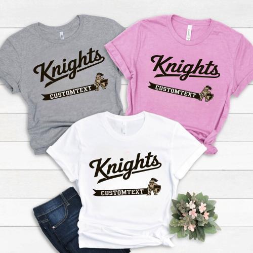 Knights Custom Mascot Tee – Vintage School Team Pride Varsity T-Shirt