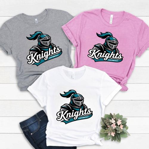 Knights Mascot Custom Mascot T-Shirt Custom