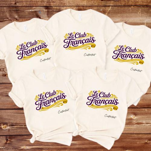 Le Club Français Shirt – Custom East Carolina University French Club Royal Purple & Gold Tee