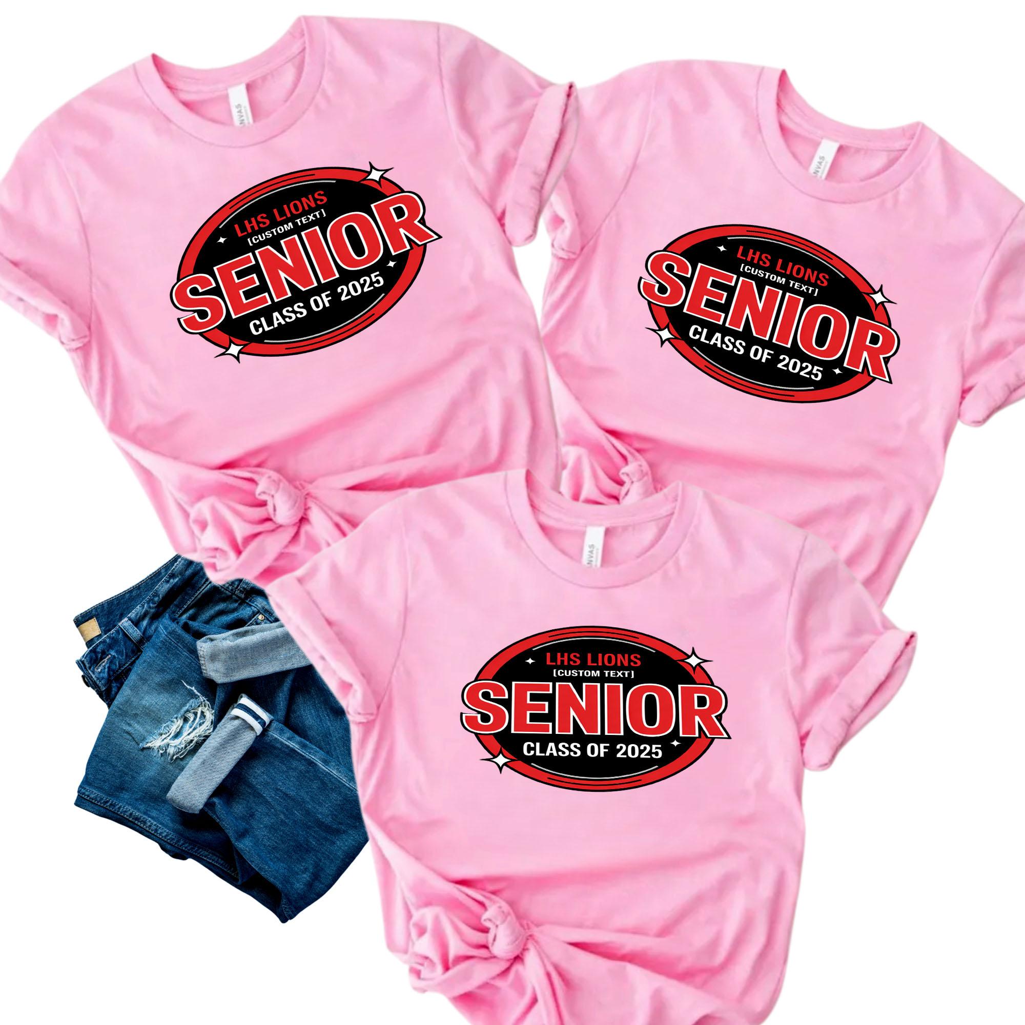 LHS Lions Seniors 2025 Retro Orbit Badge Class Shirt Graduation Tee lhs lions seniors 2025 retro orbit badge class shirt graduation tee style 1 thumb 69