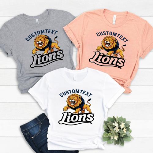 Lions Mascot Shirt – Retro High School Varsity T-shirt