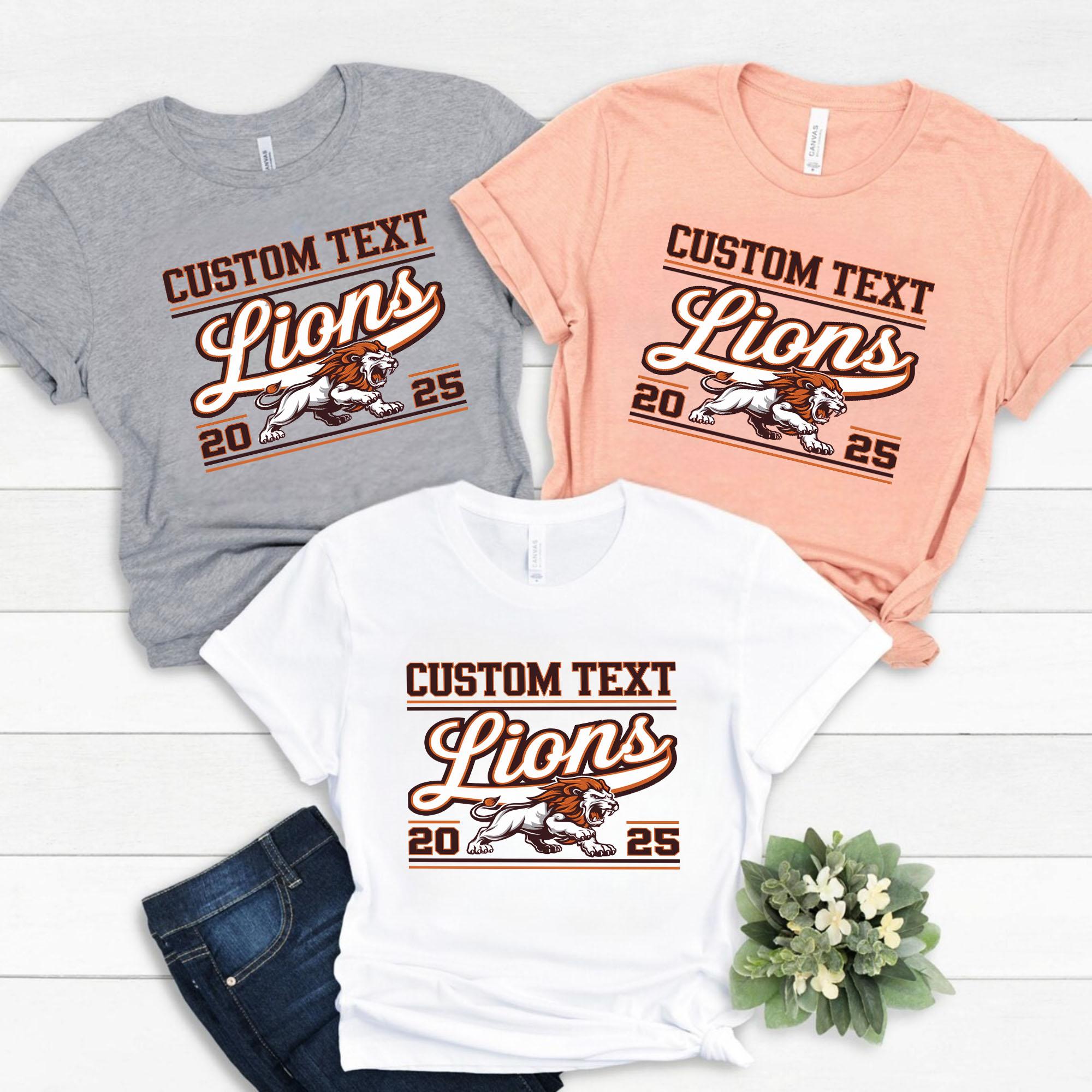 Lions Mascot T-Shirt – Senior Class Varsity Pride School Spirit Team Tee lions mascot t shirt senior class varsity pride school spirit team tee style 1 thumb 779