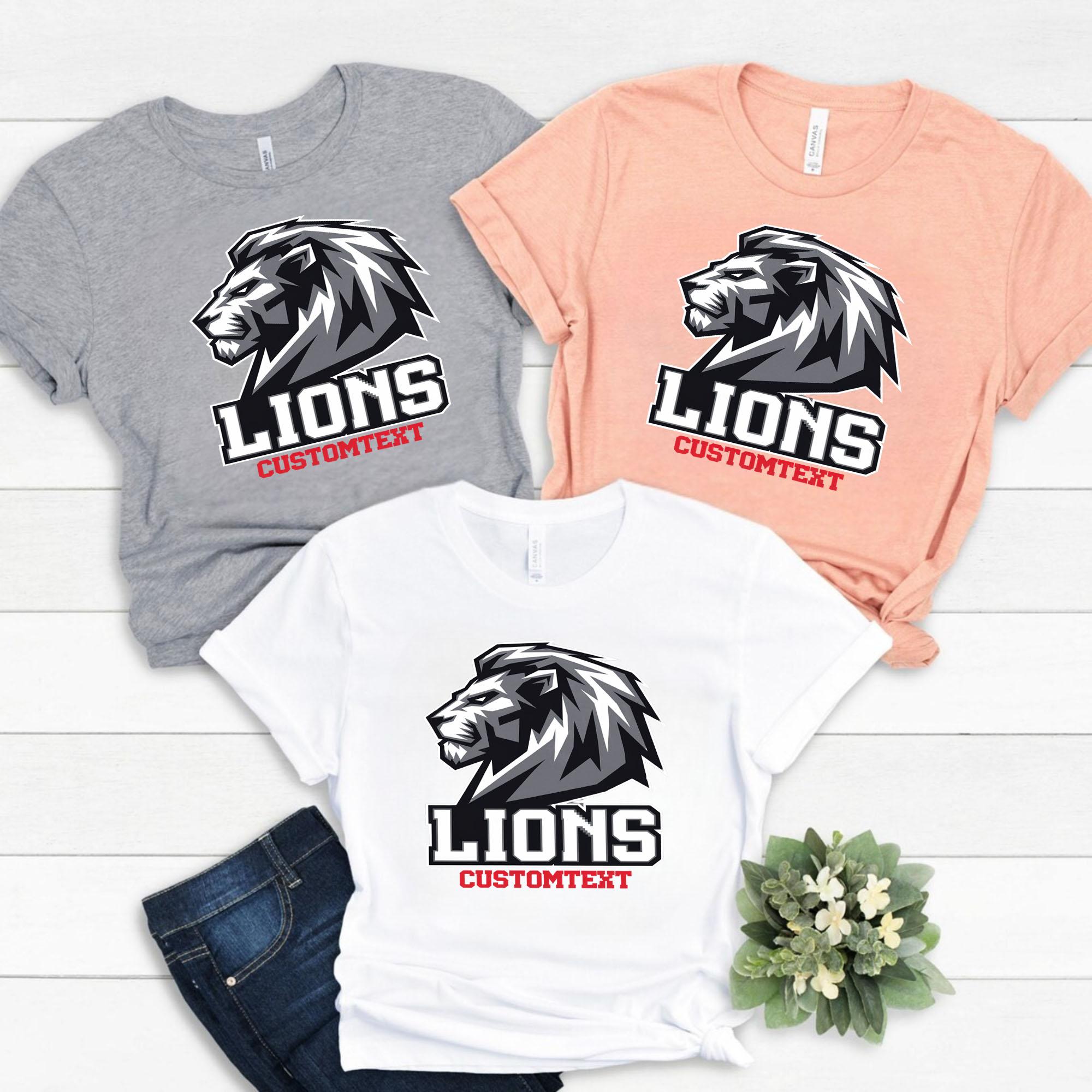 Lions School Mascot Tee – Custom Retro Sports Shirt lions school mascot tee custom retro sports shirt style 2 thumb 611