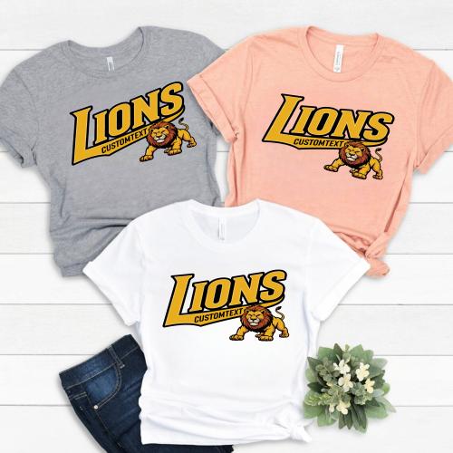 Lions Student Spirit Shirt – High School Team Mascot Pride Graphic Tee